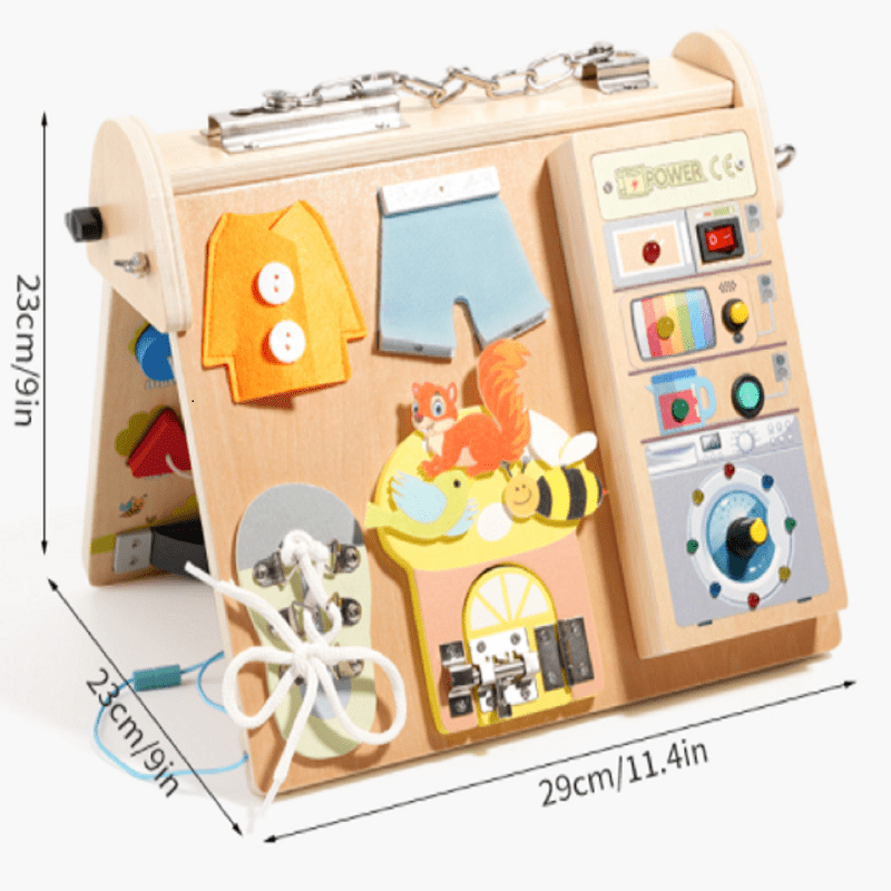 Wooden 4-in-1 Busy Board with  - Board Game Of Life 评论和价格